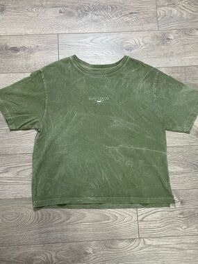 Vintage Surf Locos Green Wash Tee Size S Small USA Made Skater Boxy Crop